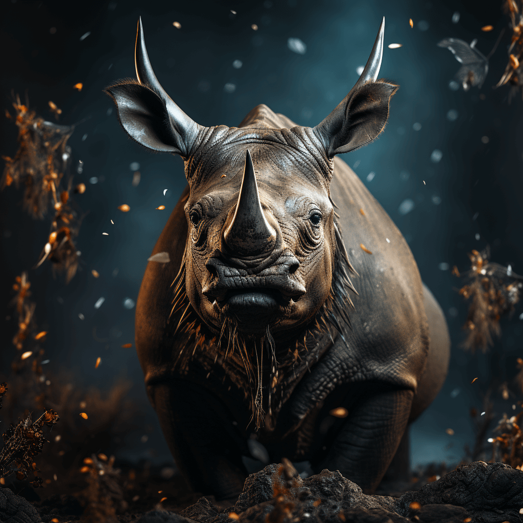 a-wild-rhino-in-fire-forest